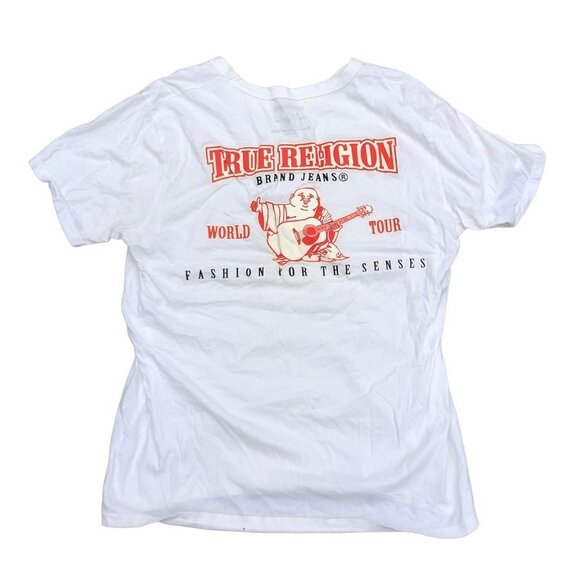 Vintage True Religion Shirt XXL BIG LOGO WHITE - Picture 1 of 8
